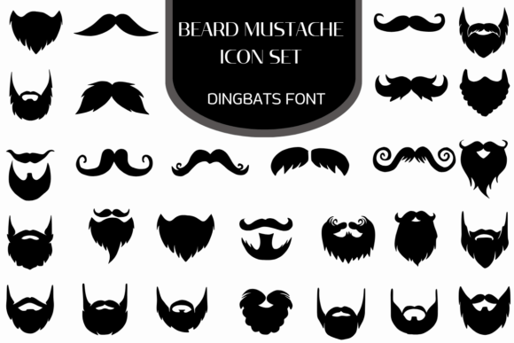 Beard Mustache Icon Set: A Dapper Typeface for Modern Branding