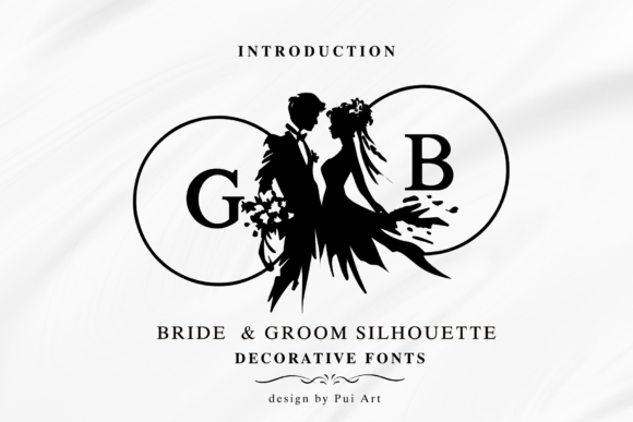 Bride & Groom Silhouette Monogram: Crafting a Timeless Wedding Identity