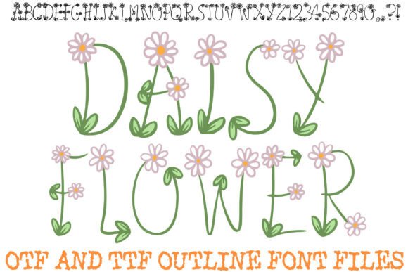 Daisy Flower Doodle Font: A Whimsical Garden for Your Designs