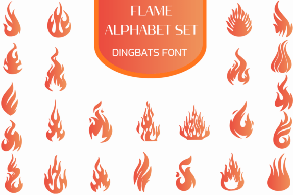 Flame Alphabet Set: Ignite Your Brand's Visual Fire