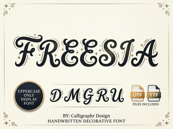 Freesia: The Celestial Handwritten Font for Whimsical Design