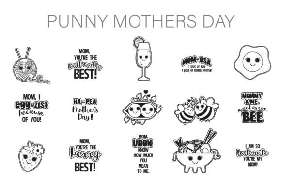 Punny Mother's Day Dingbats: A Typeface with Heart