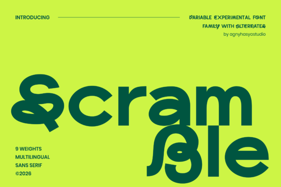 Scramble: A Creative Font for Modern Branding